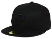 Pittsburgh Pirates New Era MLB Black on Black Fashion 59FIFTY Cap