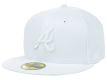 Atlanta Braves New Era MLB White on White Fashion 59FIFTY Cap