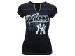 New York Yankees MLB Womens Split Neck Crew T Shirt