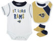 St. Louis Rams NFL Newborn 3 Piece Creeper Set MD 11