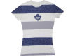 Toronto Maple Leafs NHL CN Womens Thick Stripe Burnout T Shirt