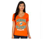 Miami Dolphins Authentic NFL Apparel NFL Women s Football Logo T Shirt