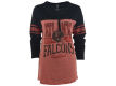 Atlanta Falcons 5th Ocean NFL Womens Long Sleeve Button Vintage T Shirt
