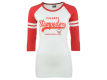 Calgary Stampeders CFL Women s Washed Super Dodger 3 4 Sleeve 2 Stripe T Shirt