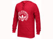 Calgary Stampeders adidas CFL Henley Long Sleeve Hooded T Shirt